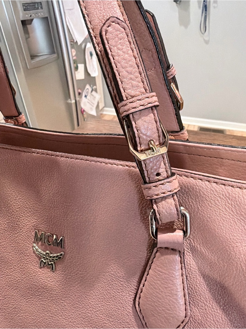 MCM Pink Leather Tote Bag - Picture 3 of 11